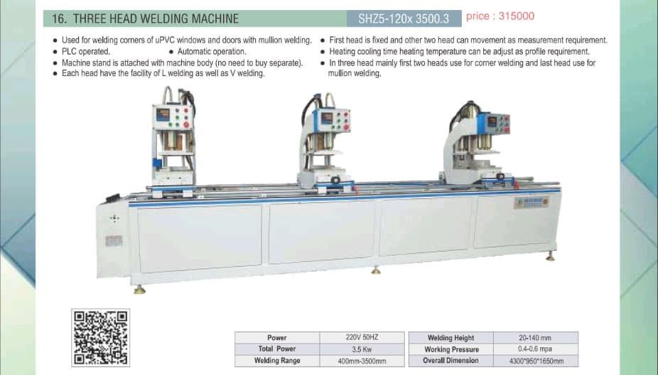 Three Head Welding Machine SHZ5-120x3500.3