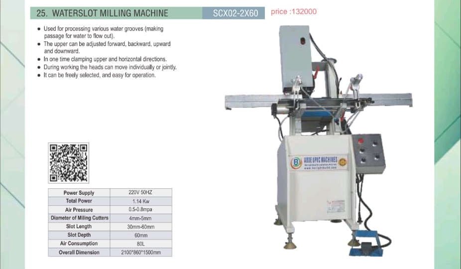 Waterslot Milling Machine SCX02-2X60