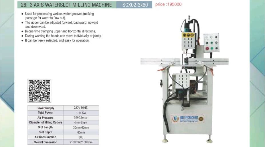 3 Axis Waterslot Milling Machine SCX02-3x60